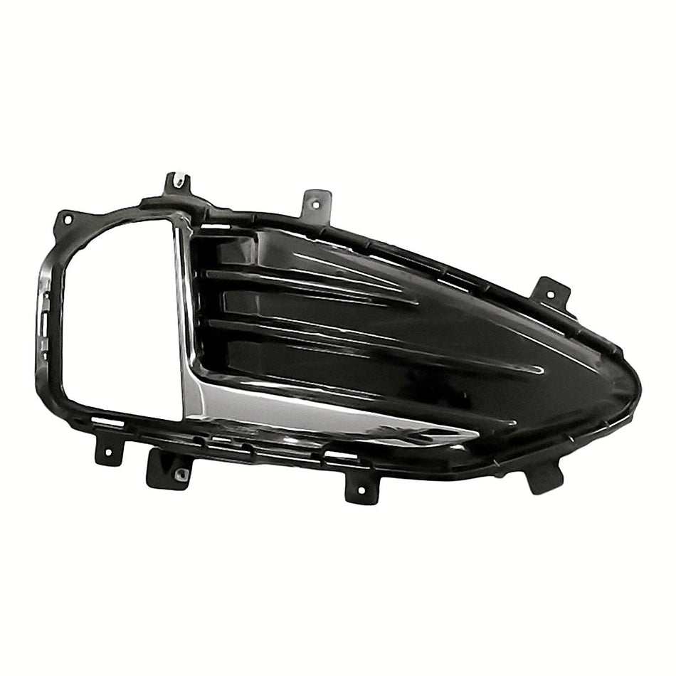 2019-2024 Ford Edge Fog Light Bezel Front Passenger Side Ptd Black With Chrome Moulding Se/Sel/Titanium/St Exclude Elite Model – Front View (FO1039187)