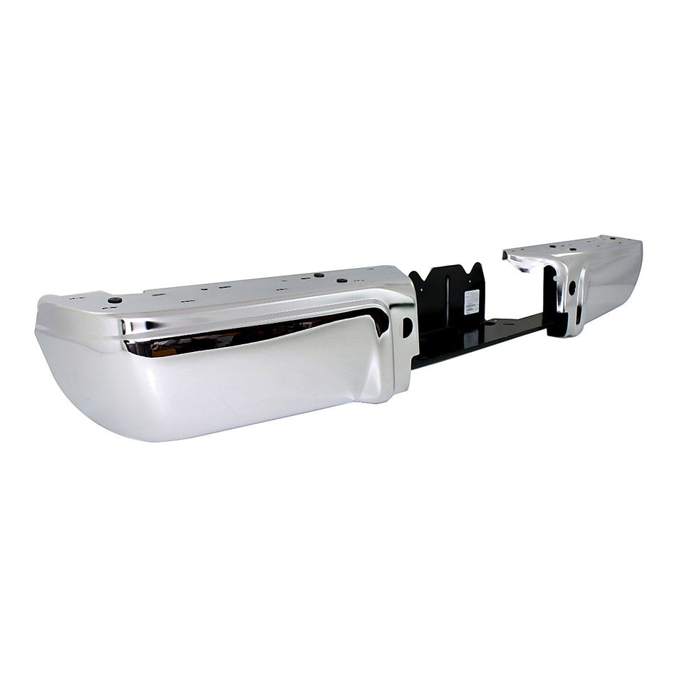 2008-2016 Ford F450 Bumper Face Bar Rear Chrome With Rebar Without Sensor Hole_FO1102369-2
