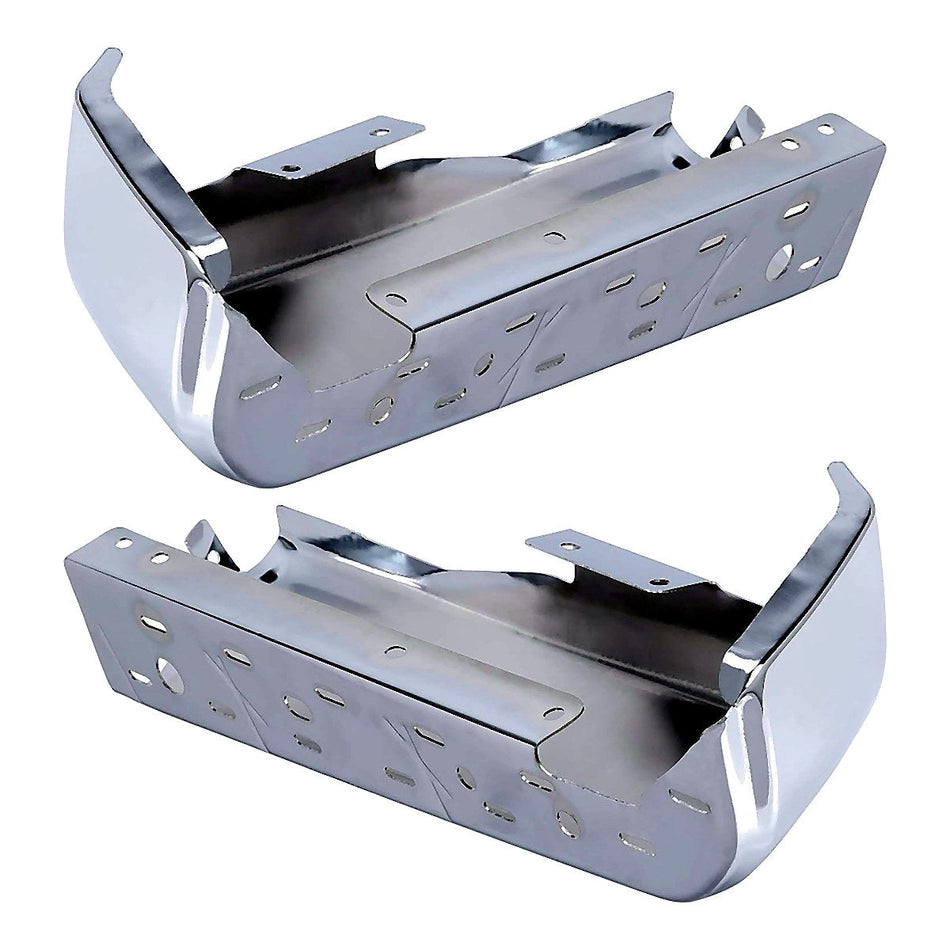 2015-2020 Ford F150 Bumper Face Bar Rear Driver Side/Passenger Side (Set) Chrome Without Sensor_FO1102380-2
