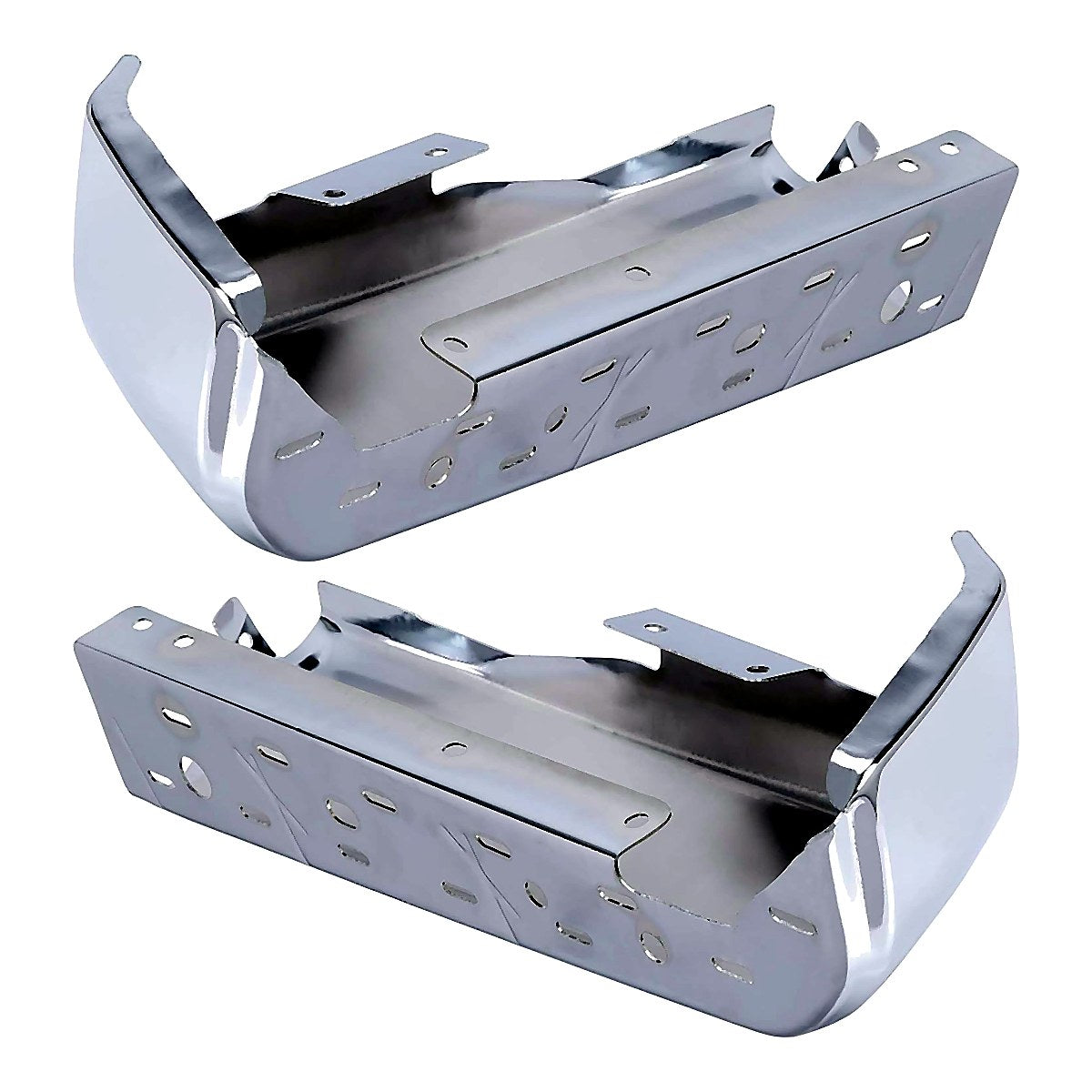 2015-2020 Ford F150 Bumper Face Bar Rear Driver Side/Passenger Side (Set) Chrome Without Sensor_FO1102380-3