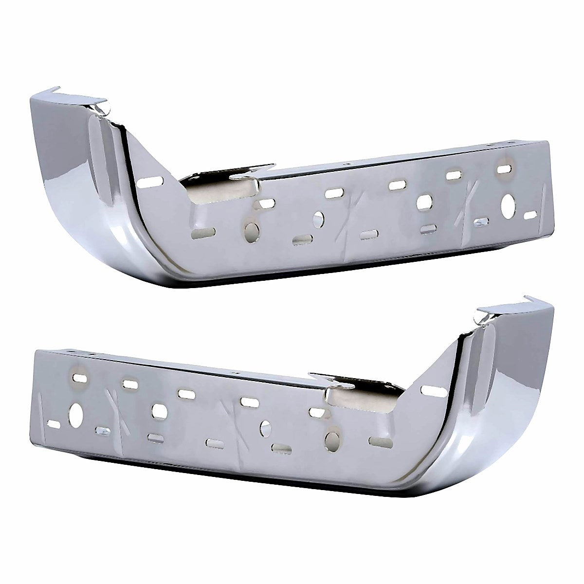 2015-2020 Ford F150 Bumper Face Bar Rear Driver Side/Passenger Side (Set) Chrome Without Sensor_FO1102380-4