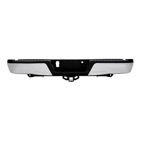 2015-2020 Ford F150 Bumper Rear Assy Chrome With Black Pad With Base Tow Hitch Without Sensor_FO1103185