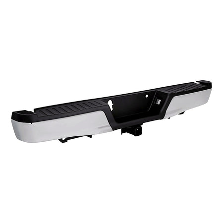 2015-2020 Ford F150 Bumper Rear Assy Chrome With Black Pad With Max Tow Hitch Without Sensor – FO1103187-2