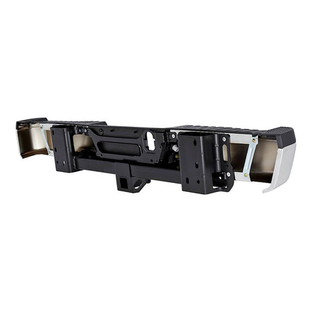 2015-2020 Ford F150 Bumper Rear Assy Chrome With Black Pad With Max Tow Hitch Without Sensor – FO1103187-3