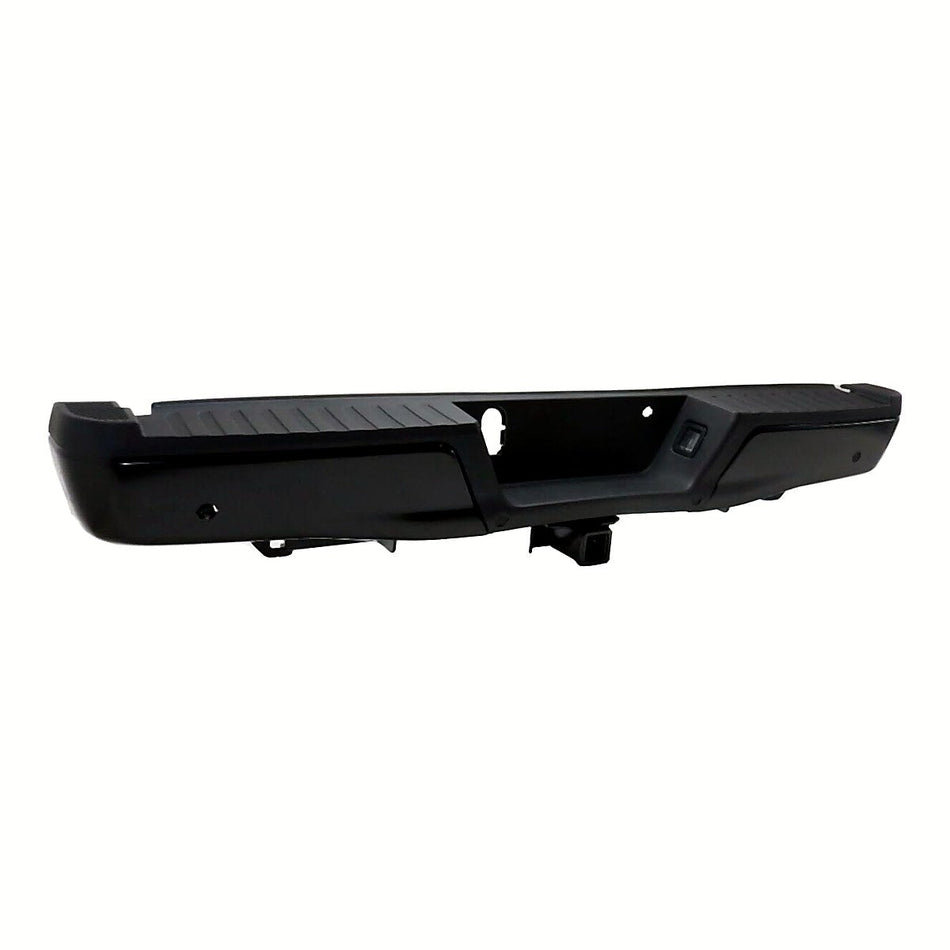 2015-2020 Ford F150 Bumper Rear Assy Black With Black Pad With Sensor/Max Tow Hitch_FO1103192