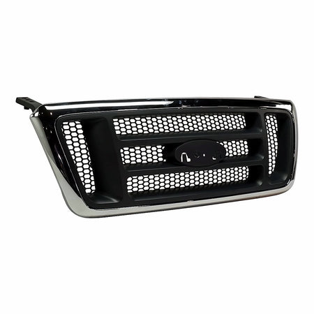 2004 Ford F150 Grille Chrome/Black With Bars Exclude Heritage Model – Side View (FO1200413)