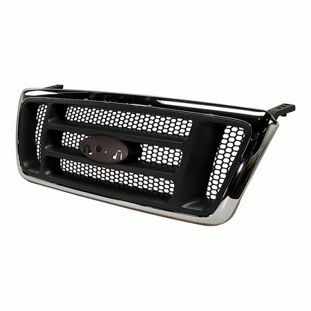 2004 Ford F150 Grille Chrome/Black With Bars Exclude Heritage Model – Side View (FO1200413)