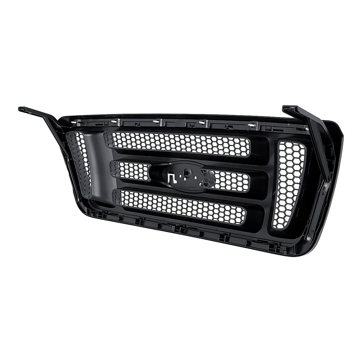 2004-2008 Ford F150 Grille Bar Design With Ptm Frontame/Dark Gray Textured H Bars/Black Honeycomb – Back View (FO1200414)