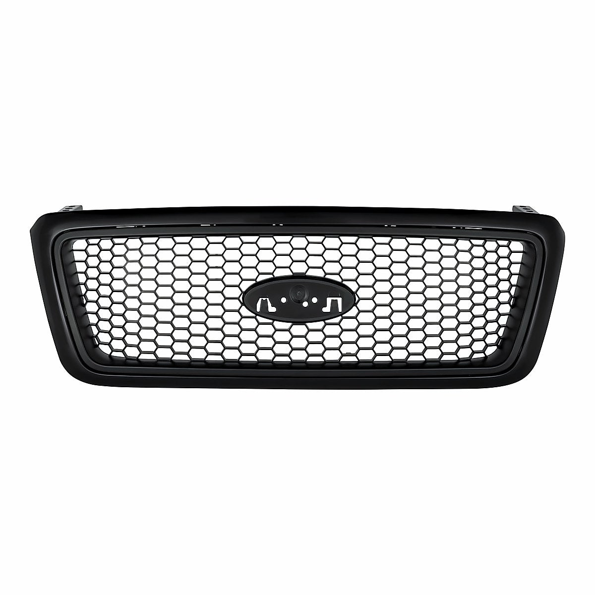 2004-2006 Ford F150 Grille Xlt Model Black Frontame With Black Honeycomb Insert Ptm Exclude Heritage Model – Front View (FO1200415)