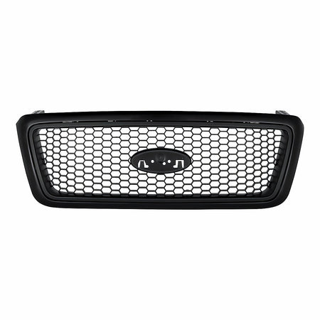 2004-2006 Ford F150 Grille Xlt Model Black Frontame With Black Honeycomb Insert Ptm Exclude Heritage Model – Front View (FO1200415)