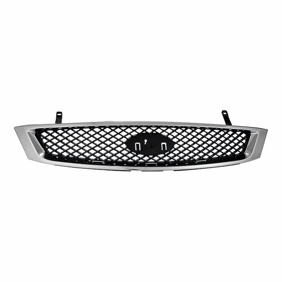 2005-2007 Ford Focus Grille Chrome/Black – Front View (FO1200430)