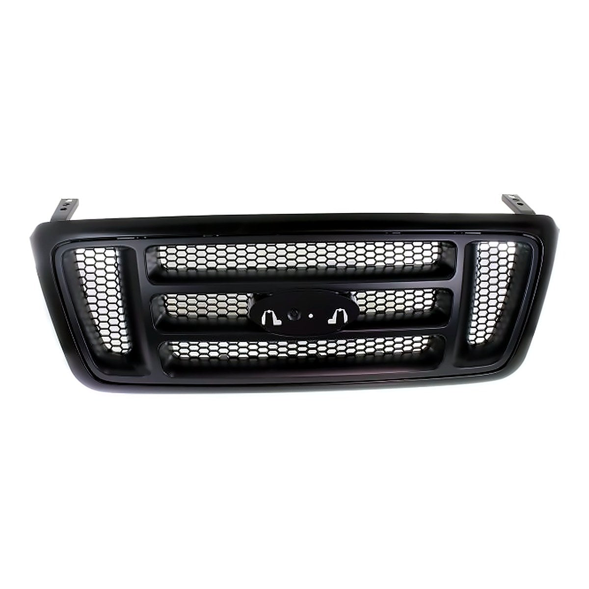 2005-2008 Ford F150 Grille Dark Gray With Frontame/H-Bar Type With Black Ptd Honeycomb Xl Model – Front View (FO1200465)