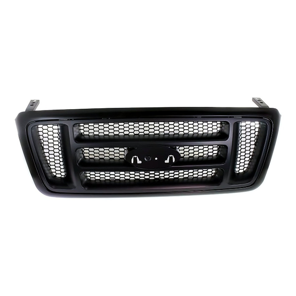 2005-2008 Ford F150 Grille Dark Gray With Frontame/H-Bar Type With Black Ptd Honeycomb Xl Model – Front View (FO1200465)
