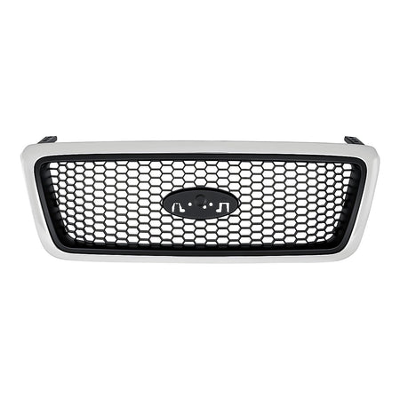 2006-2008 Ford F150 Grille Chrome Frontame With Black Honeycomb Xlt Model – Front View (FO1200469)
