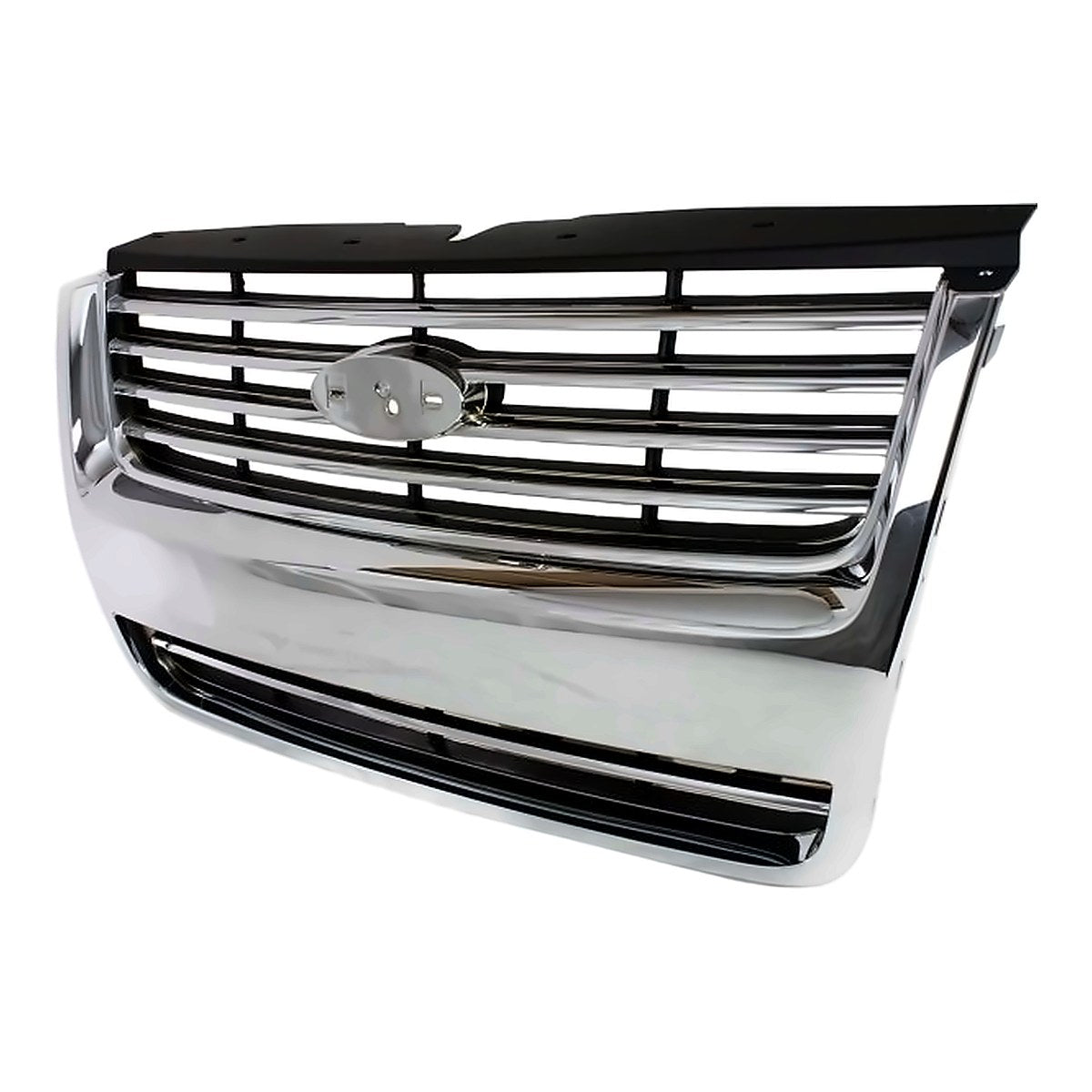 2006-2010 Ford Explorer Grille Chrome/Black Xlt-Ltd – Side View (FO1200476)