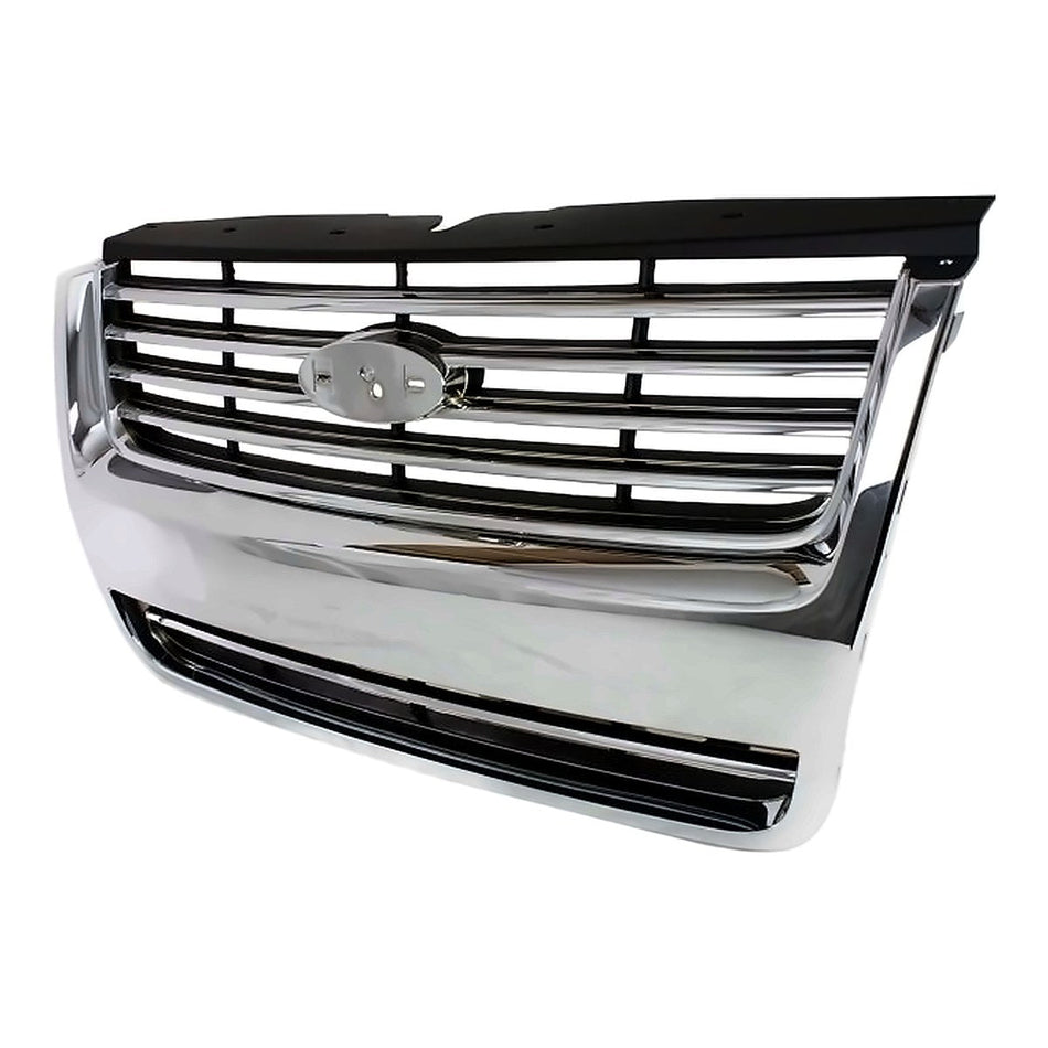 2006-2010 Ford Explorer Grille Chrome/Black Xlt-Ltd – Side View (FO1200476)