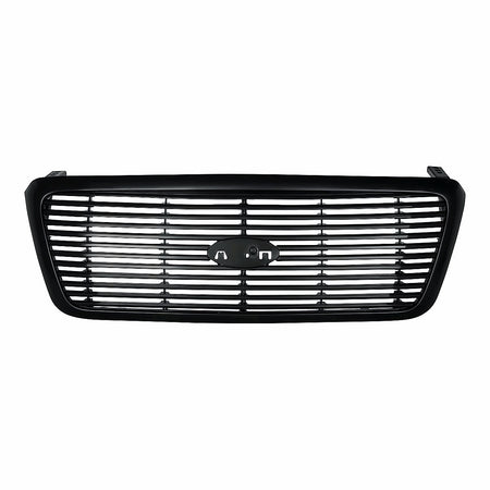 2007-2008 Ford F150 Grille Matte-Black With Black Frontame Fx2 Model – Front View (FO1200501)