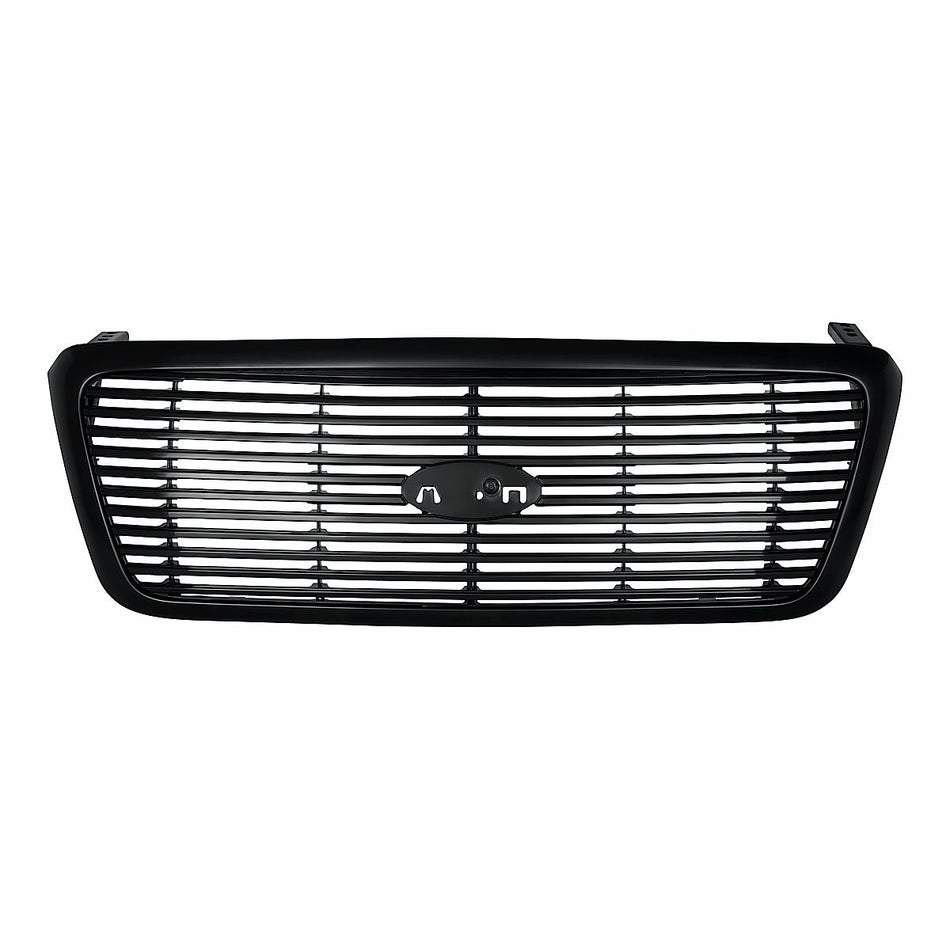 2007-2008 Ford F150 Grille Matte-Black With Black Frontame Fx2 Model – Front View (FO1200501)