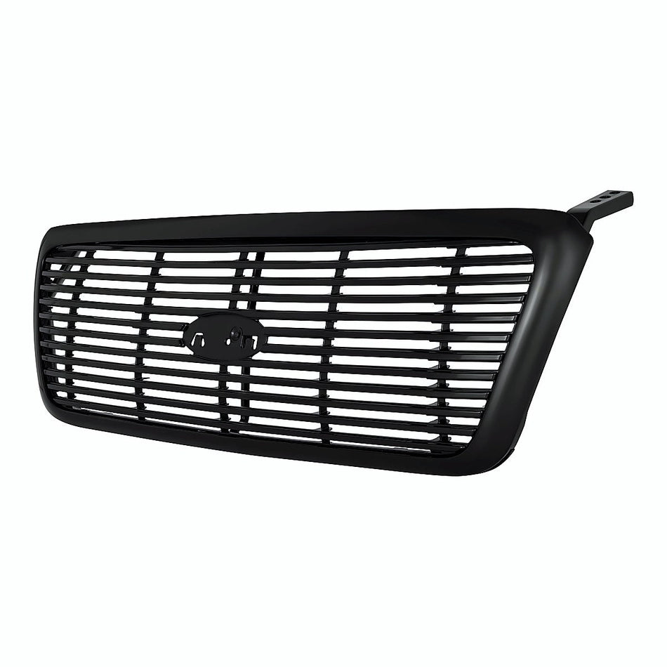 2007-2008 Ford F150 Grille Matte-Black With Black Frontame Fx2 Model – Side View (FO1200501)