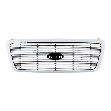 2007-2008 Ford F150 Grille Chrome With Chrome Frontame Lariat – Front View (FO1200502)