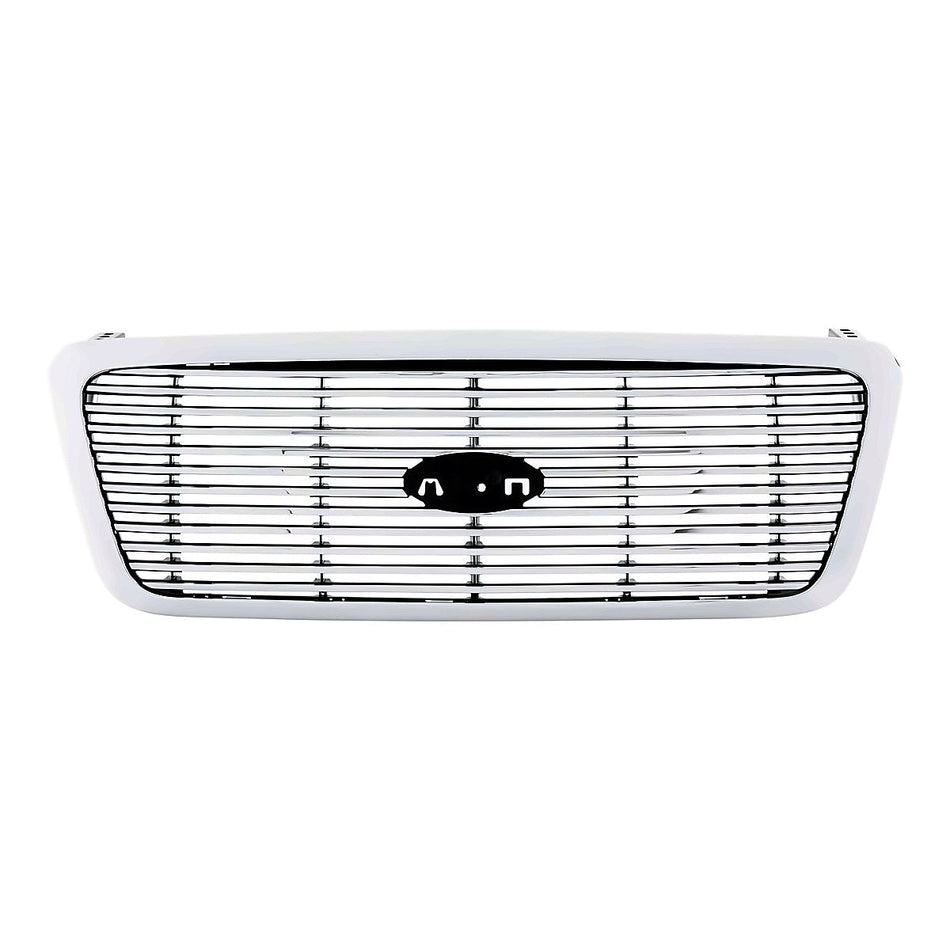2007-2008 Ford F150 Grille Chrome With Chrome Frontame Lariat – Front View (FO1200502)
