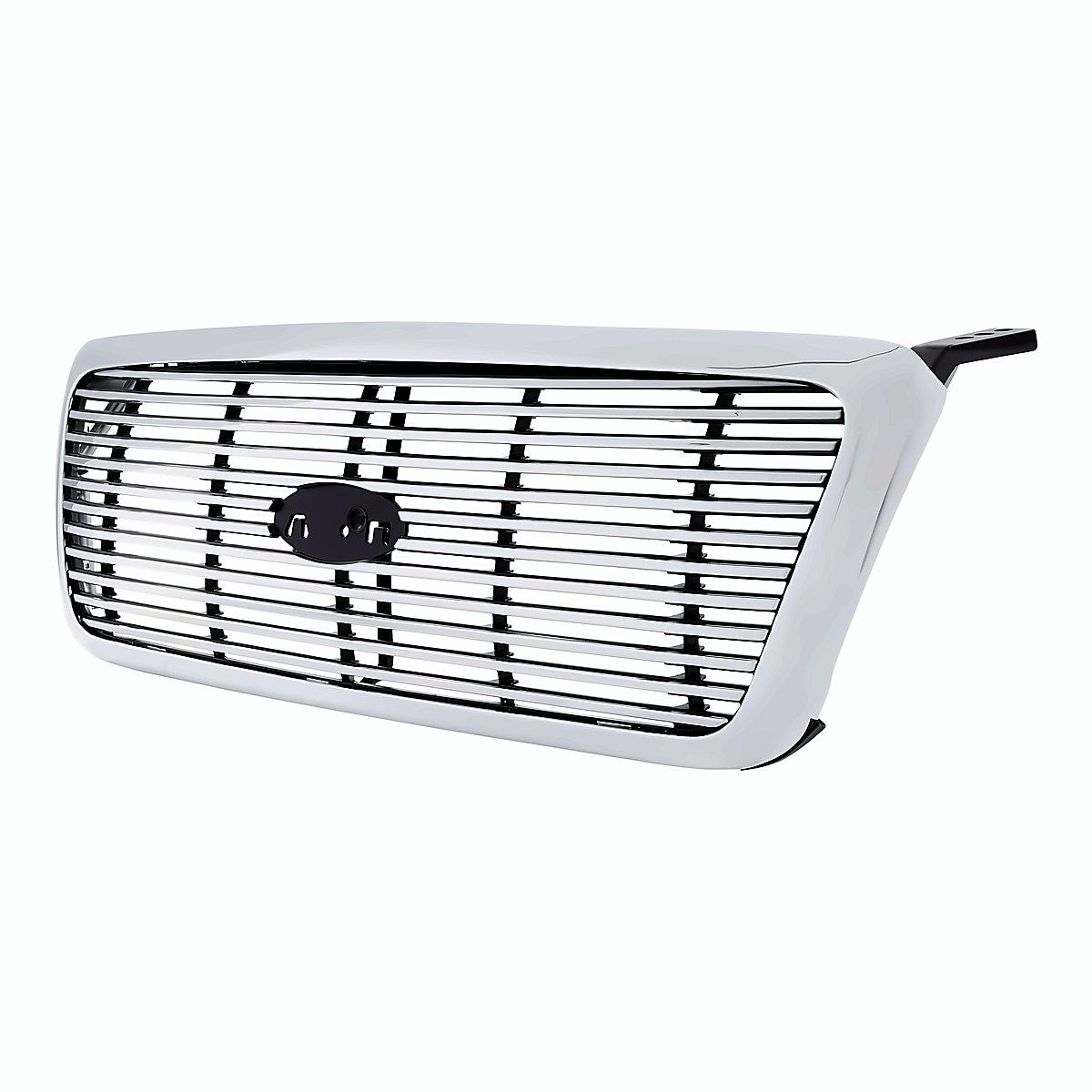2007-2008 Ford F150 Grille Chrome With Chrome Frontame Lariat – Side View (FO1200502)