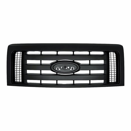 2009-2012 Ford F150 Grille Xl Textured Frontame 3 Textured Bars – Front View (FO1200510)