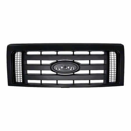 2009-2012 Ford F150 Grille Stx Fx4 Painted Frontame 3 Textured Bar – Front View (FO1200512)