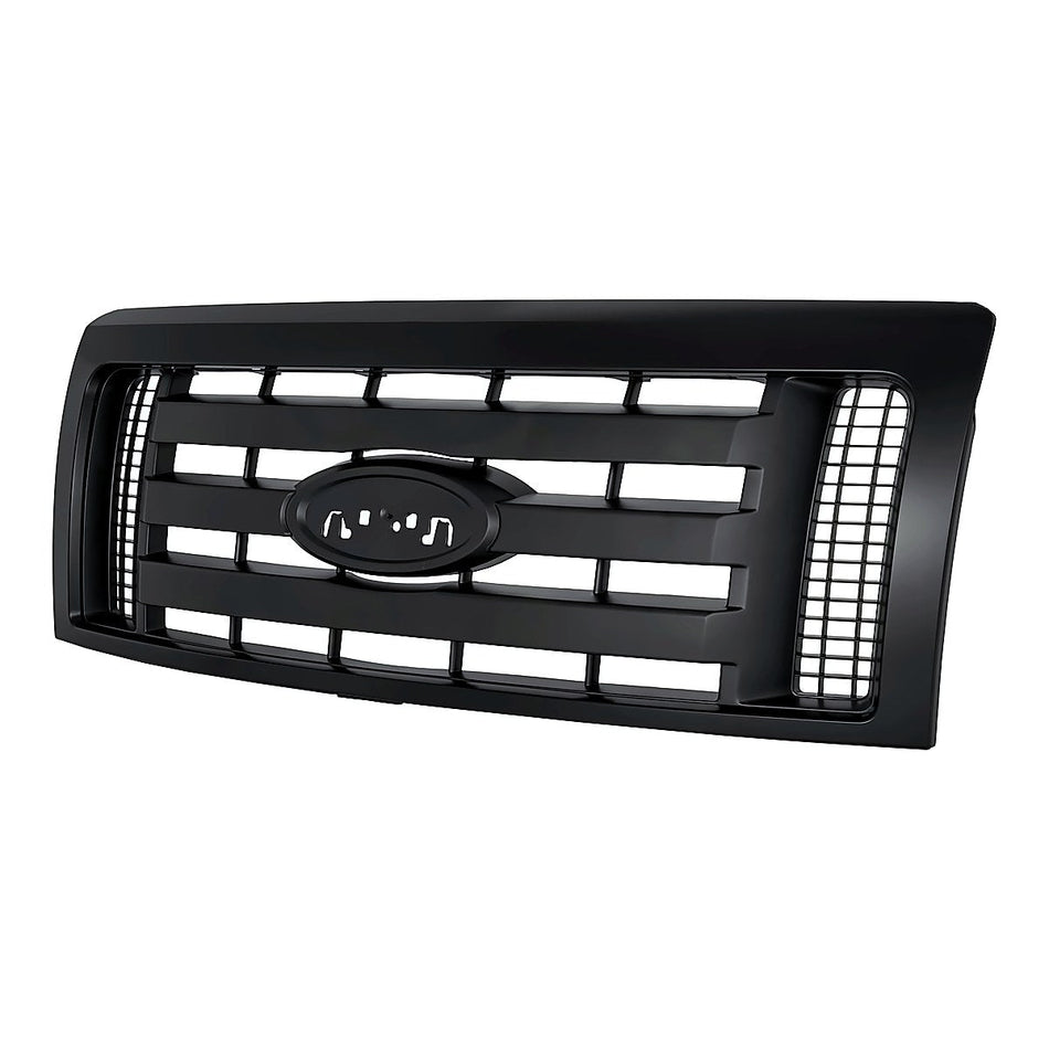 2009-2012 Ford F150 Grille Stx Fx4 Painted Frontame 3 Textured Bar – Side View (FO1200512)