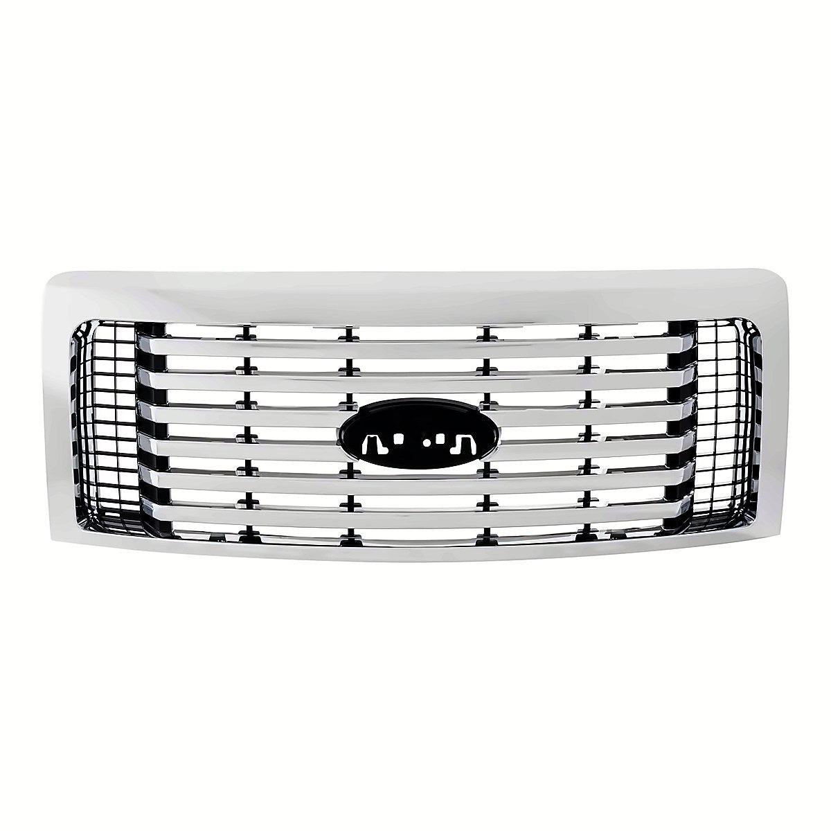 2010-2012 Ford F150 Grille Chrome Frontame 6 Chrome Bars Billet Style – Front View (FO1200531)