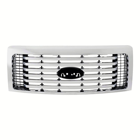 2010-2012 Ford F150 Grille Chrome Frontame 6 Chrome Bars Billet Style – Front View (FO1200531)