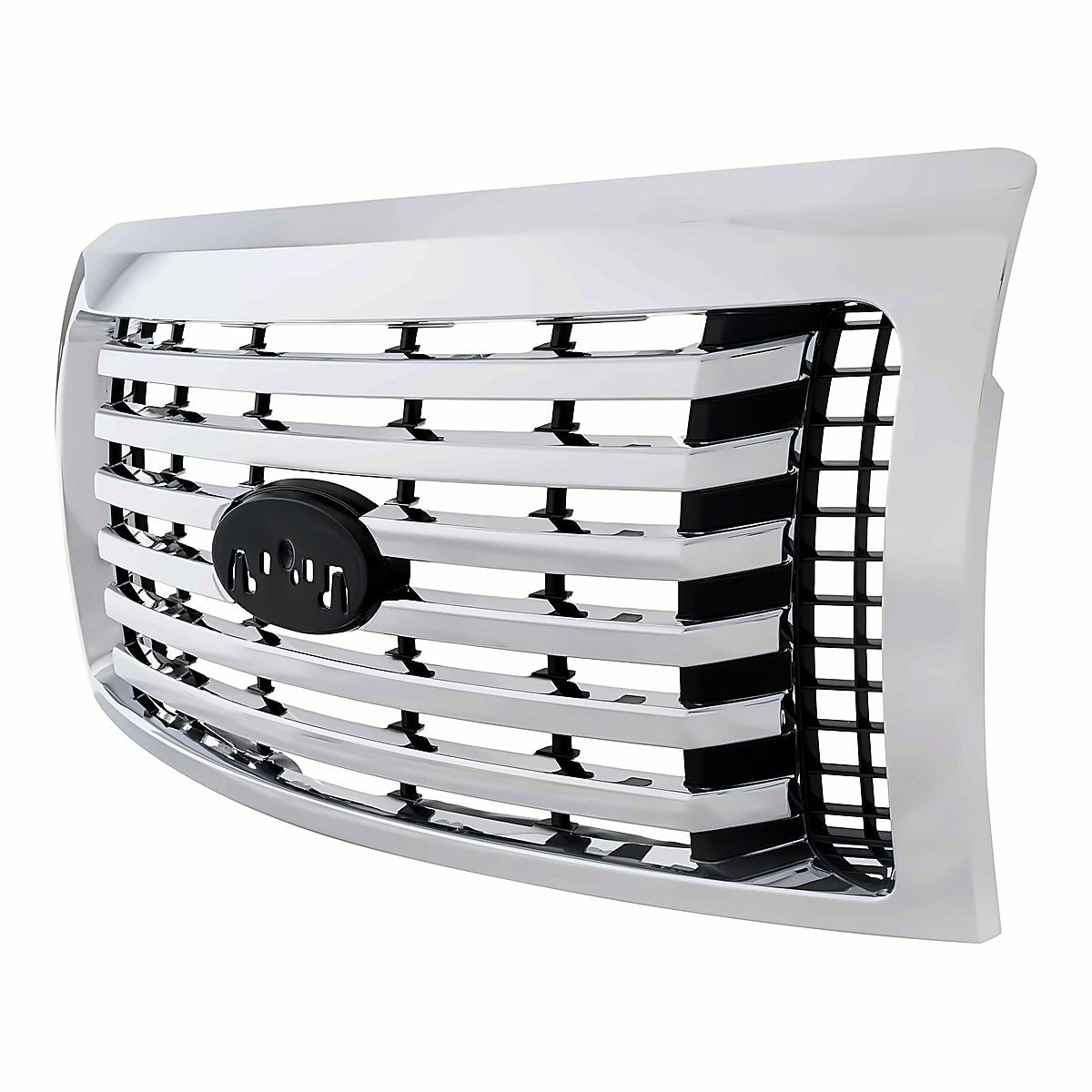 2010-2012 Ford F150 Grille Chrome Frontame 6 Chrome Bars Billet Style – Side View (FO1200531)