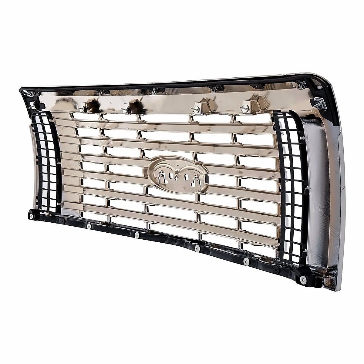 2010-2012 Ford F150 Grille Chrome Frontame 6 Chrome Bars Billet Style – Back View (FO1200531)