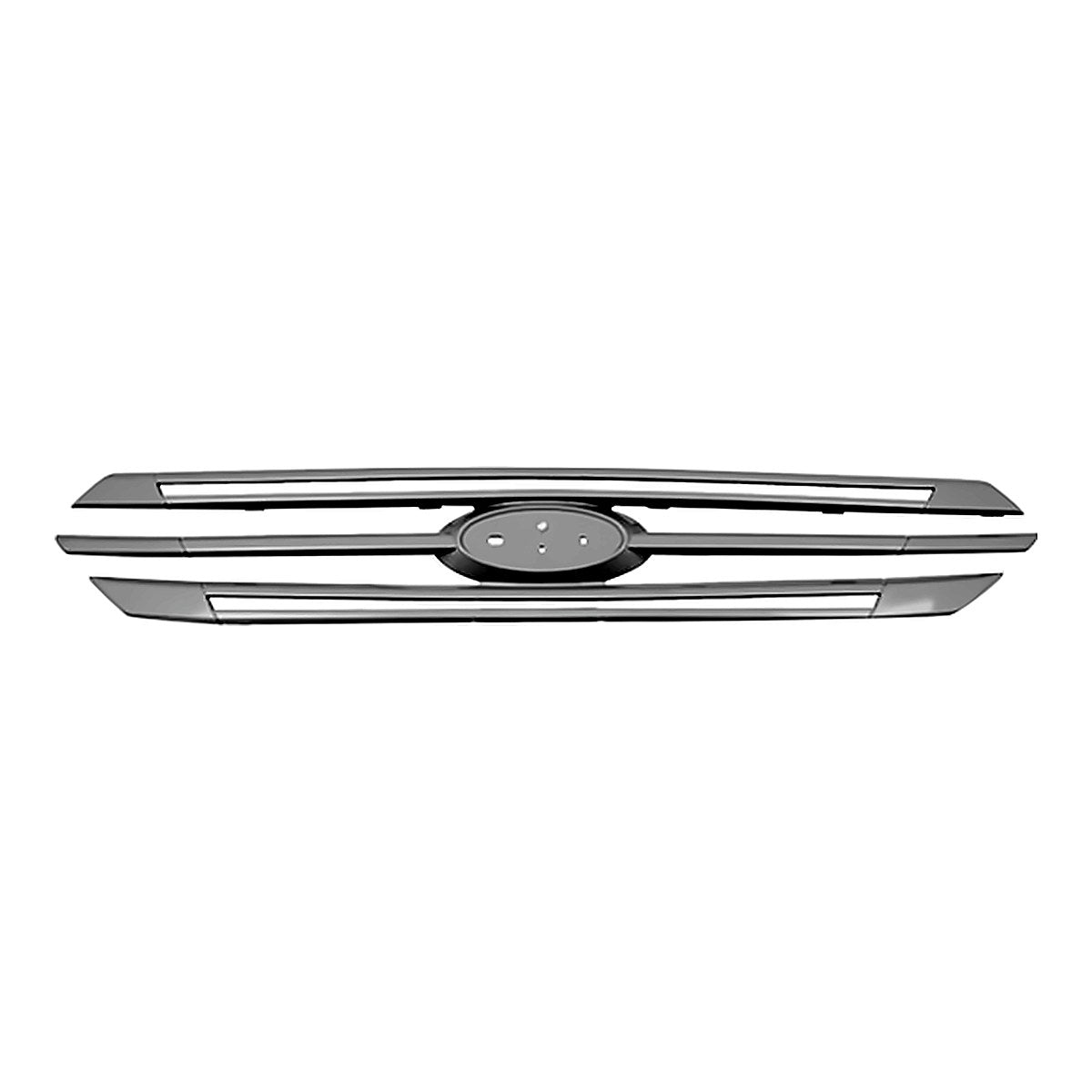 2013-2019 Ford Taurus Grille Moulding Outer Matte-Gray With Chrome Strip – Front View (FO1210115)