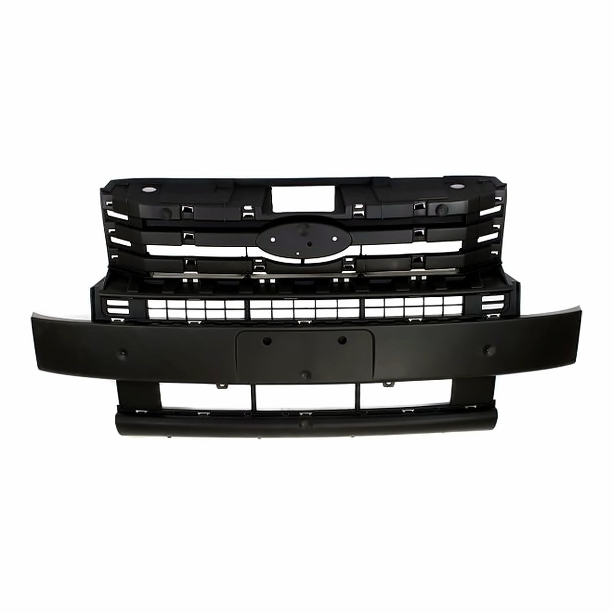 2009-2012 Ford Flex Grille Mounting Panel (Matt-Black) – Front View (FO1223115)