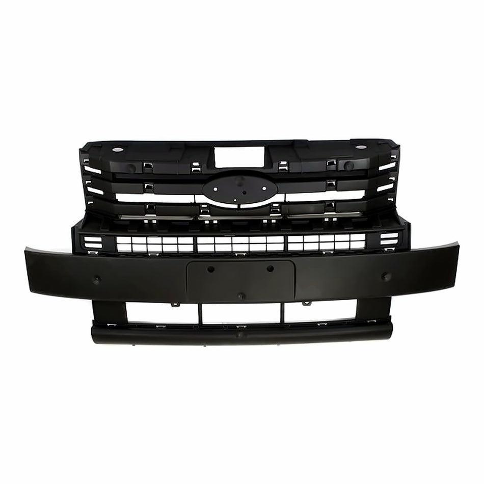 2009-2012 Ford Flex Grille Mounting Panel (Matt-Black) – Front View (FO1223115)