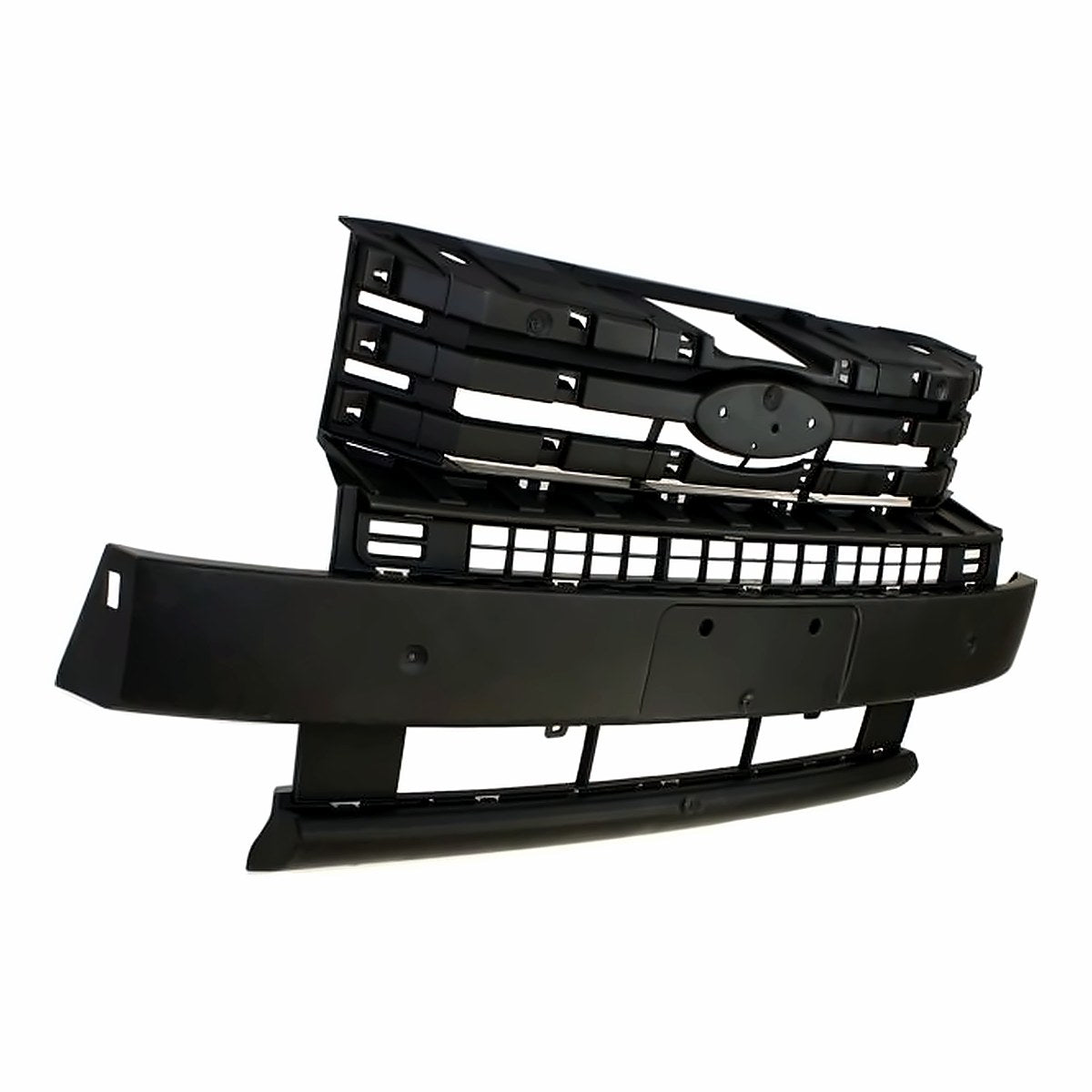 2009-2012 Ford Flex Grille Mounting Panel (Matt-Black) – Angle View (FO1223115)