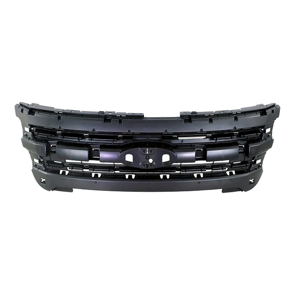2011-2015 Ford Explorer Grille Mounting Panel Matt-Black – Front View (FO1223118)