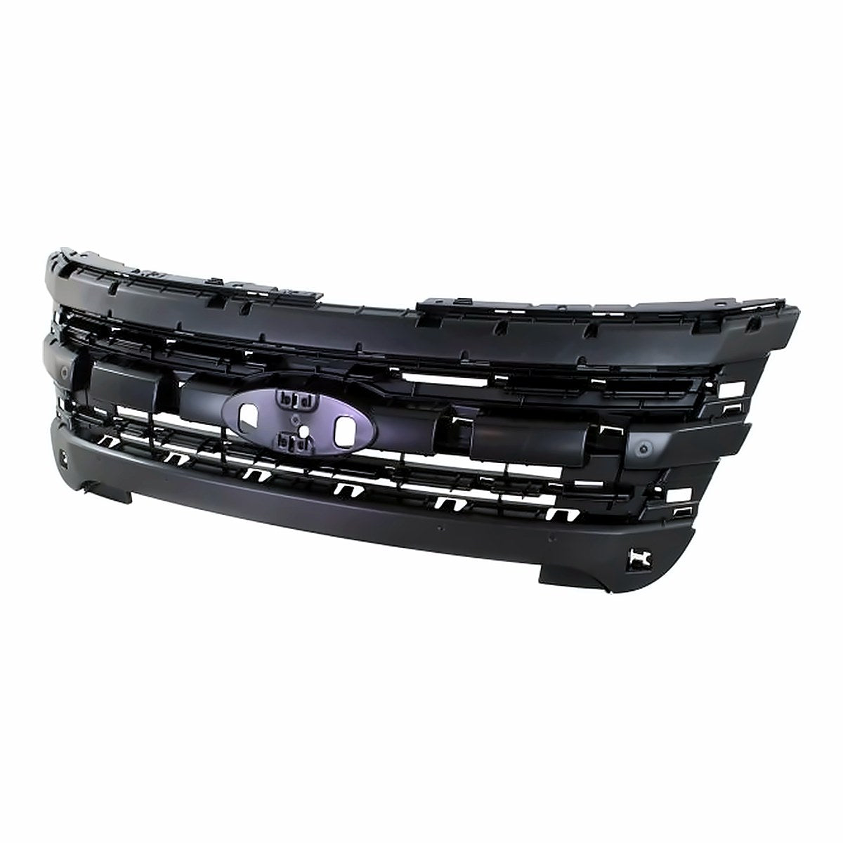 2011-2015 Ford Explorer Grille Mounting Panel Matt-Black – Angle View (FO1223118)