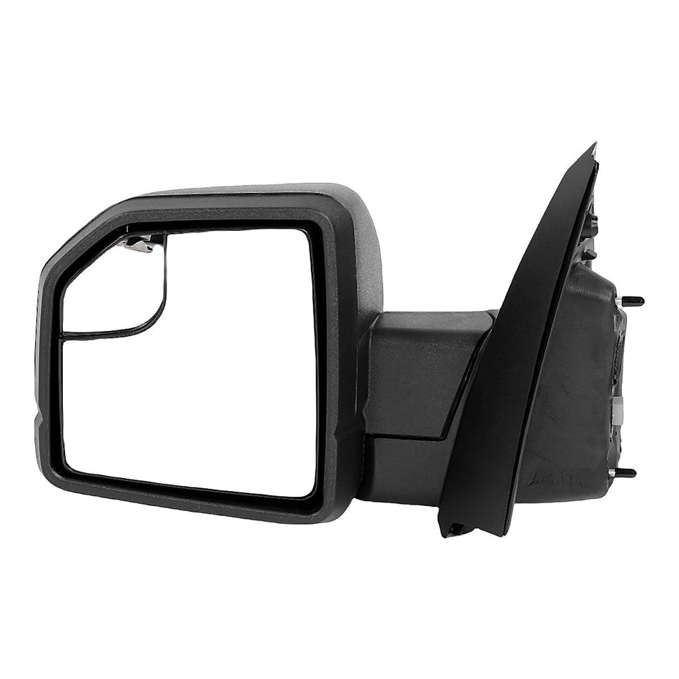 2015-2018 Ford F150 Door Mirror Driver Side Manual Standard Type Flat Glass With Blind Spot Textured_FO1320521