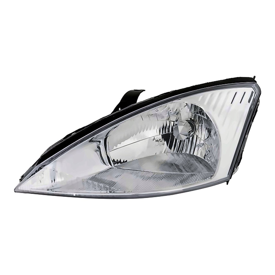2000-2002 Ford Focus Headlight Driver Side Without Hid Without Svt With Chrome Bezel – Front View (FO2502171)