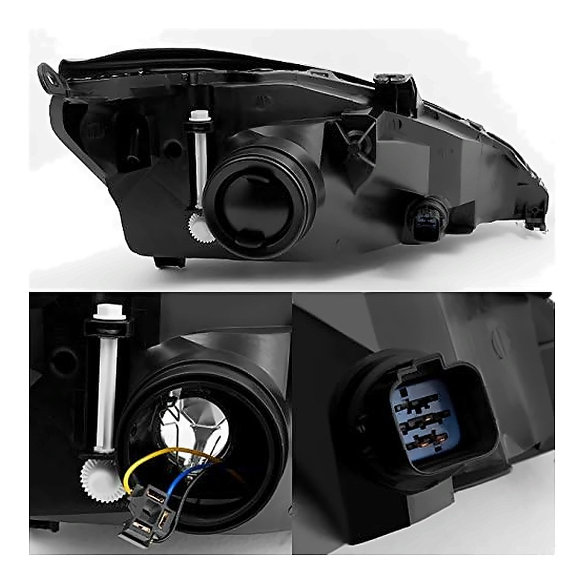 2002-2004 Ford Focus_Svt Headlight Driver Side With Svt Pkg With Black Bezel – Back View (FO2502192)