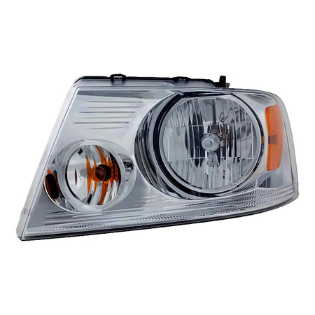 2004-2008 Ford F150 Headlight Driver Side With Chrome Trim – Angle View (FO2502201)
