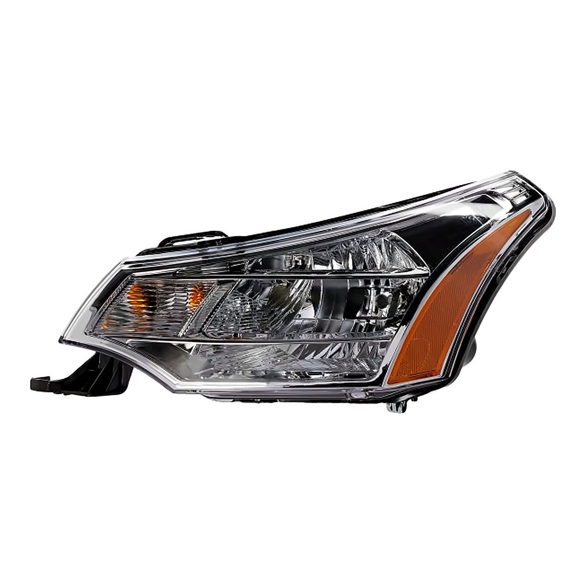 2008-2011 Ford Focus Headlight Driver Side (Bright Chrome Trim) Exclude 10-11 Ses Sdn Model – Front View (FO2502244)
