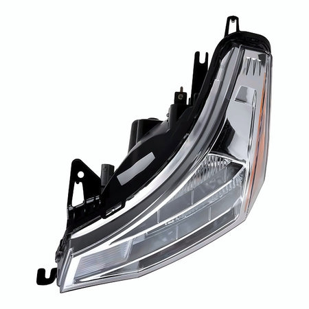 2008-2011 Ford Focus Headlight Driver Side (Bright Chrome Trim) Exclude 10-11 Ses Sdn Model – Angle View (FO2502244)