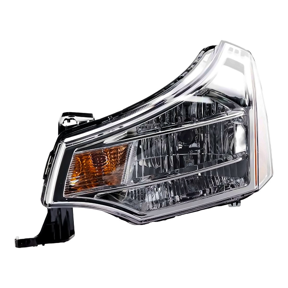 2008-2011 Ford Focus Headlight Driver Side (Bright Chrome Trim) Exclude 10-11 Ses Sdn Model – Detail View (FO2502244)