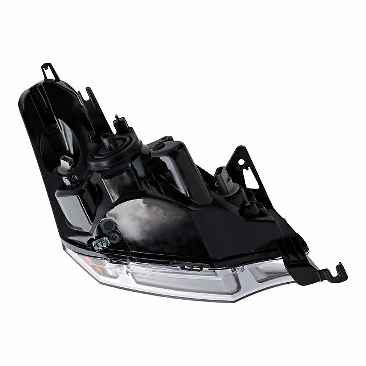 2008-2011 Ford Focus Headlight Driver Side (Bright Chrome Trim) Exclude 10-11 Ses Sdn Model – Close-Up View (FO2502244)