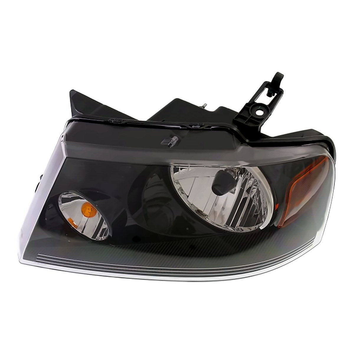 2006-2008 Ford F150 Headlight Driver Side With Black Bezel Harley Davidson Model – Detail View (FO2502247)