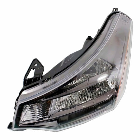 2009-2011 Ford Focus Headlight Driver Side Black/Chrome Trim Cpe 09-10/Sdn Ses 10-11 – Angle View (FO2502269)