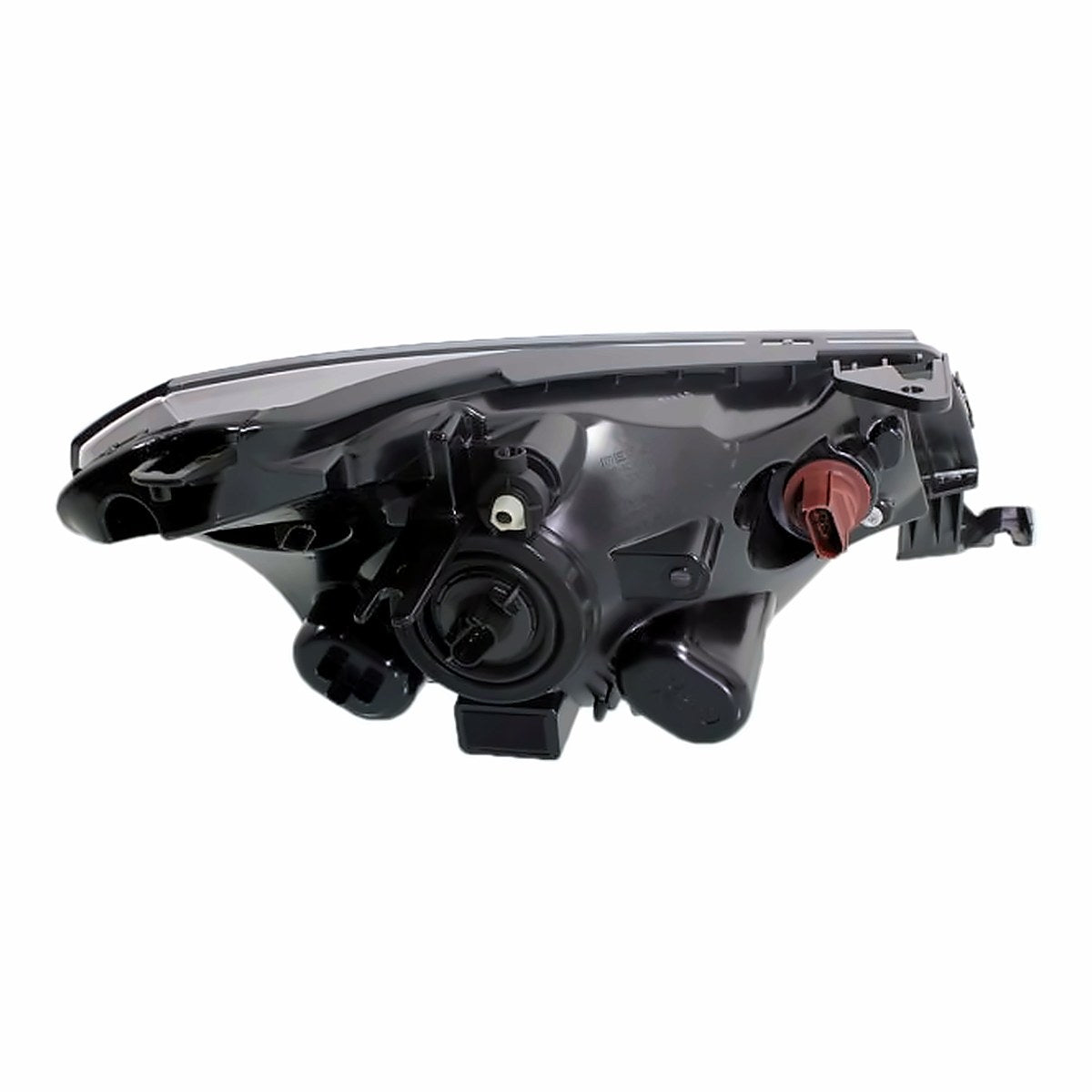 2009-2011 Ford Focus Headlight Driver Side Black/Chrome Trim Cpe 09-10/Sdn Ses 10-11 – Close-Up View (FO2502269)